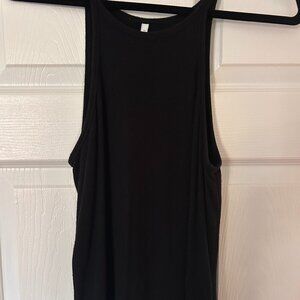Z Supply Black High Neck Racerback Tank Top - [Medium]